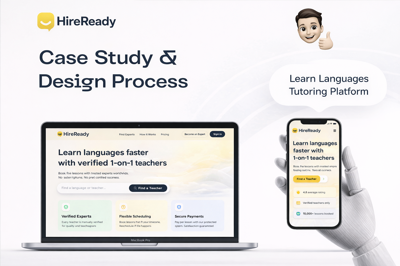 HireReady mobile hero composition